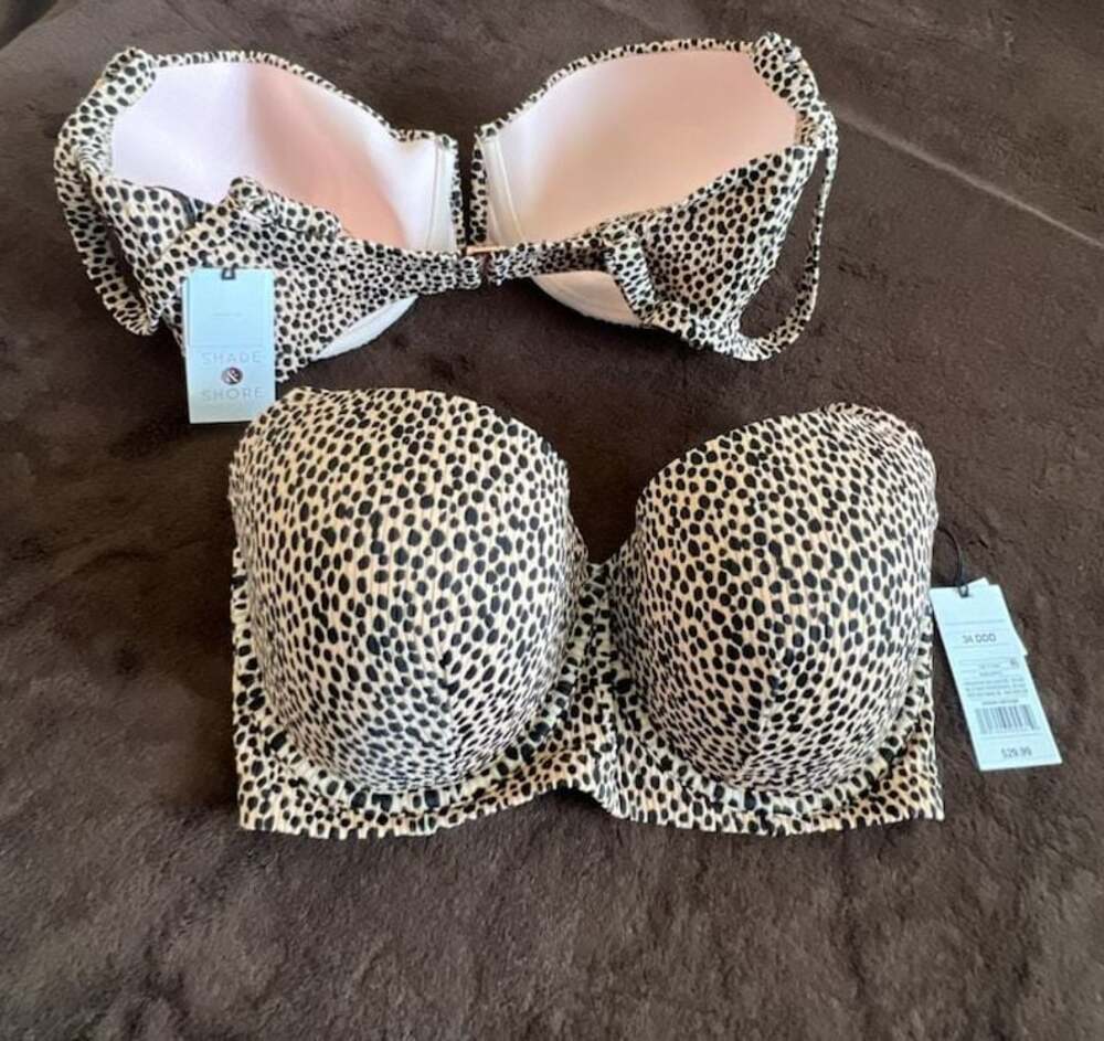 Shade & Shore Animal Print Underwire Bikini Top
